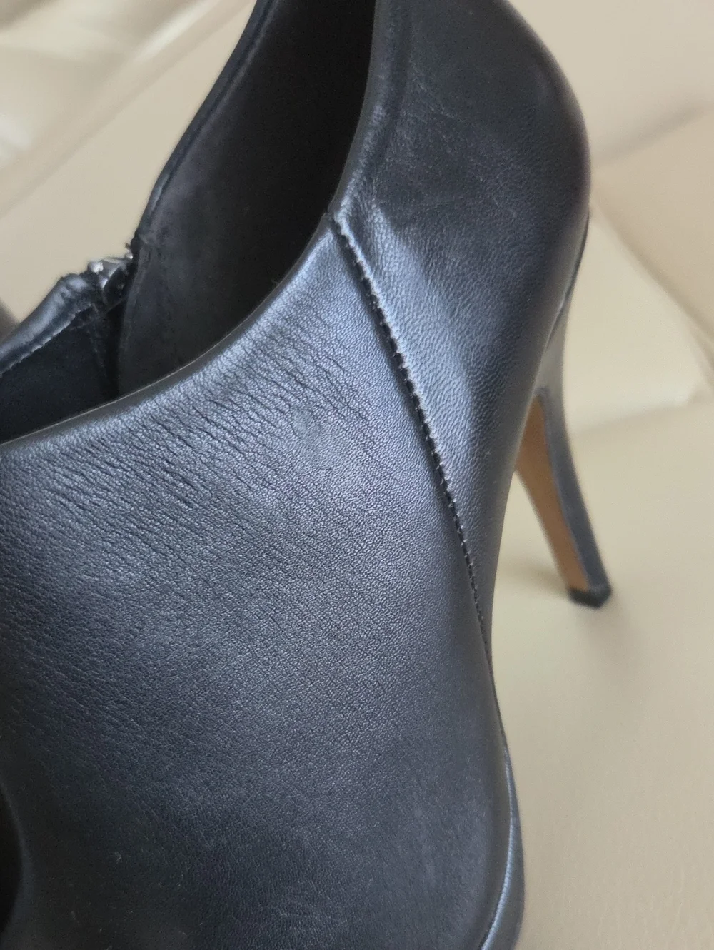 Classic Black Leather Women's High-Heel Ankle Booties